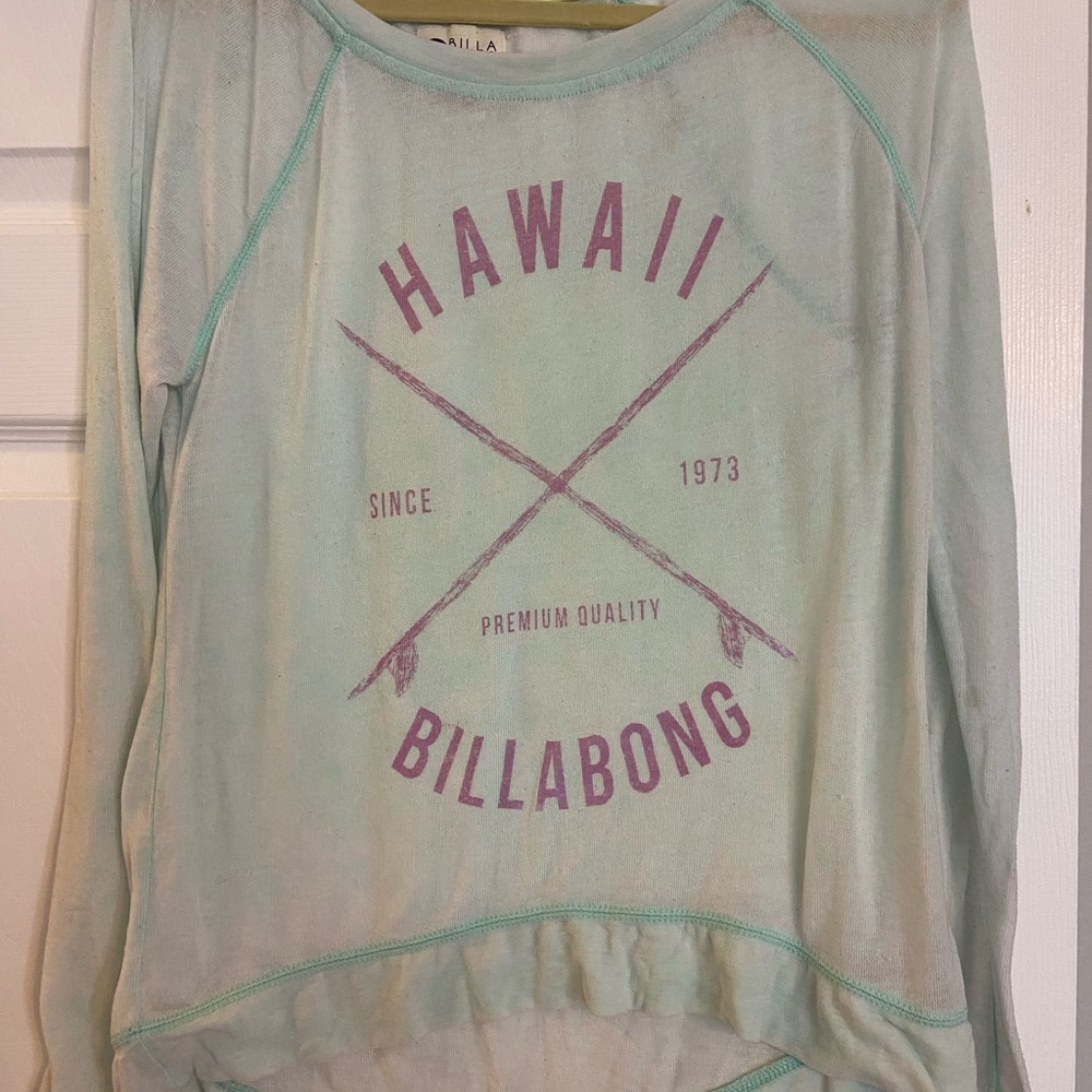 Billabong Yellow and White Cotton Top